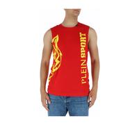 Plein Sport - Canottiera nera senza maniche con scollo rotondo - - Sport - Uomo - Rosso - S