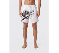 Plein Sport Costume da bagno boxer con logo 4XL Bianco