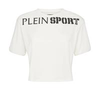 Plein Sport - Cropped T-shirt Round Neck SS - - Sport - Donna - Bianco - L