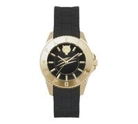 Plein Sport - Orologio analogico al quarzo Glam da donna, Oro/Nero/Silicone - Pskba0223, cinghia