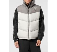 Plein Sport Gilet in nylon imbottito con logo L Grigio