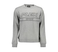 Plein Sport Gray Cotton Men Sweater - L