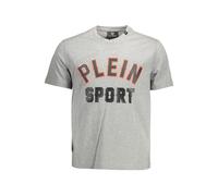 Plein Sport Gray Cotton Men T-Shirt - M
