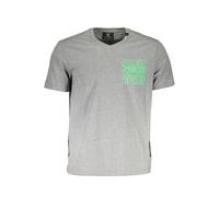 Plein Sport Gray Cotton Men T-Shirt - S