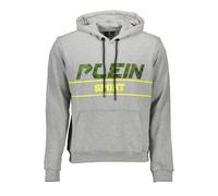 Plein Sport Gray Cotton Men's Hooded Sweater - XL