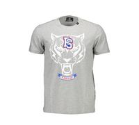 Plein Sport Grigio Cotton Men T-Shirt - XL