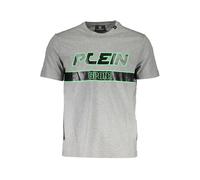 Plein Sport Grigio Cotton Men T-Shirt - XXL