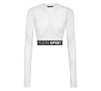 Plein Sport - Jogging Cropped Top LS Multicut - - Sport - Donna - Bianco - 2XL