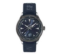 Plein Sport - Orologio analogico al quarzo Lineman da uomo, Argento/Blu - Ps5ba0524, cinghia