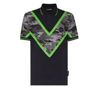 Plein Sport Maglietta grigio chiaro / grigio scuro / verde erba / nero Uomo Plein Sport L grigio chiaro / grigio scuro / verde erba / nero