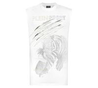 Plein Sport Maglietta 'Tiger' giallo oro / antracite / argento / bianco Uomo Plein Sport XS giallo oro / antracite / argento / bianco
