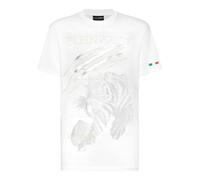 Plein Sport Maglietta 'Tiger' oliva / nero / argento / bianco Uomo Plein Sport L oliva / nero / argento / bianco