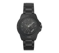 Plein Sport Orologio analogico al quarzo da uomo Touchdown, Nero/Nero/Acciaio inossidabile - Psfba1323, Bracciale