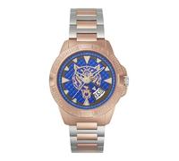 Plein Sport Orologio analogico al quarzo da uomo Touchdown, Rosa/bicolore/acciaio inossidabile - Psfba1223, Bracciale