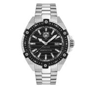 Plein Sport URBAN Pulse - Orologio da uomo analogico al quarzo, Argento/Nero/Acciaio - Psfda0524
