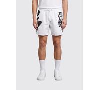 Plein Sport Pantaloncini jogging in tessuto tecnico stretch 4XL Bianco