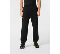 Plein Sport Pantaloni jogging in jersey con coulisse e logo stampato S Nero