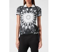 Plein Sport - Optical Flower Polo Shirt - - Sport - Donna - Nero - S