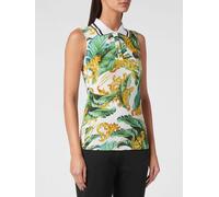 Plein Sport - Polo Shirt senza Maniche con Stampa Graffiata - - Sport - Donna - Multicolore - L