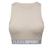 Plein Sport - Sports Bra Logo - - Sport - Donna - Grigio - XL