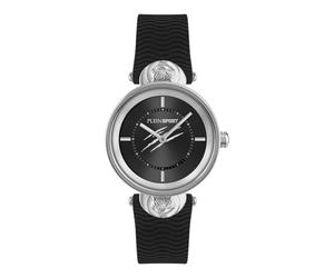 Plein Sport Supernova - Orologio analogico al quarzo da donna, Argento/Nero - Pslea0124, cinghia