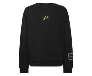 Plein Sport - Sweatshirt LS Roundneck Label - - Sport - Uomo - Nero - XS