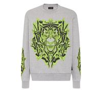 Plein Sport, ,Sweatshirts & Hoodies ,Uomo ,Grigio ,XL Sweatshirt LS Thunder Tiger