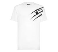 Plein Sport - T-Shirt Girocollo Scratch - - Sport - Uomo - Bianco - XL