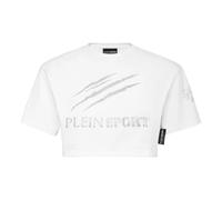 Plein Sport - T-Shirt Girocollo SS Scratch - - Sport - Donna - Bianco - M