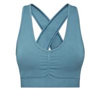 Plein Sport, ,Tops ,Donna ,Blu ,L Seamless Wide Straps Sport Bra Logo