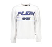 Plein Sport White Cotton Men Sweater - S