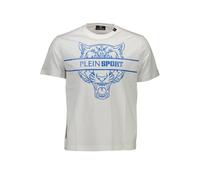 Plein Sport White Cotton Men T-Shirt - L