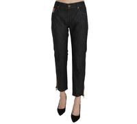PLEIN SUD Cotton Blue High Waist Straight Cropped Trouser Jeans - W26