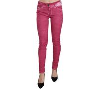 PLEIN SUD Pink Velvet Mid Waist Skinny Trouser Pants - W28