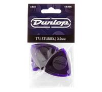 6 Jim Dunlop STUBBY 3,0 mm triangolo Plettri - Player's Pack da 6 plettri 3.00 mm colore blu scuro