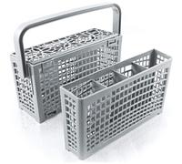 Plemont Cestello posate lavastoviglie ORIGINALE [23x8,5 & 4,5x13,5cm] Cestello lavastoviglie con l’innovativa soluzione 2 in 1 - porta posate lavastoviglie in plastica resistente