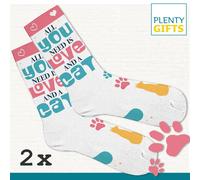 Plenty Gifts 2 Paia Di Calzini Per Animali Colorati Molte Taglie 24 Motivi