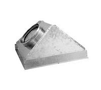 Plenum trapezoidale in lamiera zincata 600x600 per griglia Gap88