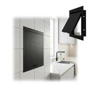 Plerile Sportello Ispezione Pannello di Accesso per Soffitto E Parete 12x12cm 15x15cm 25x25cm Botola di Ispezione per Soffitto E Parete, Copertura di Sportello di Ispezione(Nero,300x300mm)