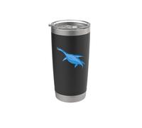 Plesiosauro dinosauro subacqueo blu rettile marino Bicchiere termico in acciaio inox doppia parete