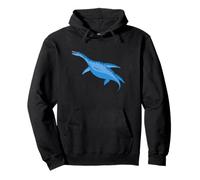 Plesiosauro Dinosauro subacqueo Blu Rettile Marino Felpa con Cappuccio