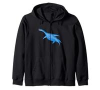 Plesiosauro Dinosauro subacqueo Blu Rettile Marino Felpa con Cappuccio