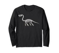 Plesiosauro Scheletro Fossile Paleontologo Amanti della Scienza Maglia a Manica