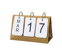 Pletop Calendario mensile permanente con mensile mensile con supporto in ferro per scaffali scrivania originale decorazione ufficio casa capovolgere
