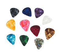 Plettri a Cuore in Celluloide, Set 60 Pezzi Ultra Sottili per Chitarra | Tre Spessori Assortiti 0, 46 0, 71 0, 96mm, Colori Vari, per Lezioni di Musica e Registrazioni in Studio Colore Casuale