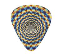 Plettri a spirale per chitarra con illusione ottica, 12 pezzi, accessori per ukulele, basso