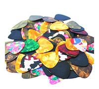 Plettri classici sottili in celluloide per chitarra e basso, 20 pezzi, 0,71 mm, colori casuali, creativi e utili