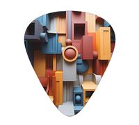 Plettri colorati Cube Space per chitarra di dimensioni sottili, medie e spesse, set da 12 pezzi, adatti per chitarra elettrica e vari strumenti