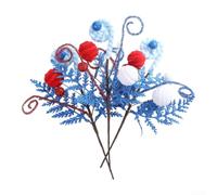 Plettri commemorativi 3 pezzi rosso bianco blu 30 cm (A) | Vivace per i colori rosso, bianco blu, altezza 30 cm, perfetto per il 4 luglio, Memorial Day, display bandiera