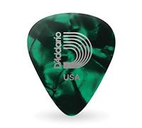 D'Addario 1CGP2-100 Confezione da 100 Plettri Morbidi Planet Waves, in Celluloide, Verde Perla